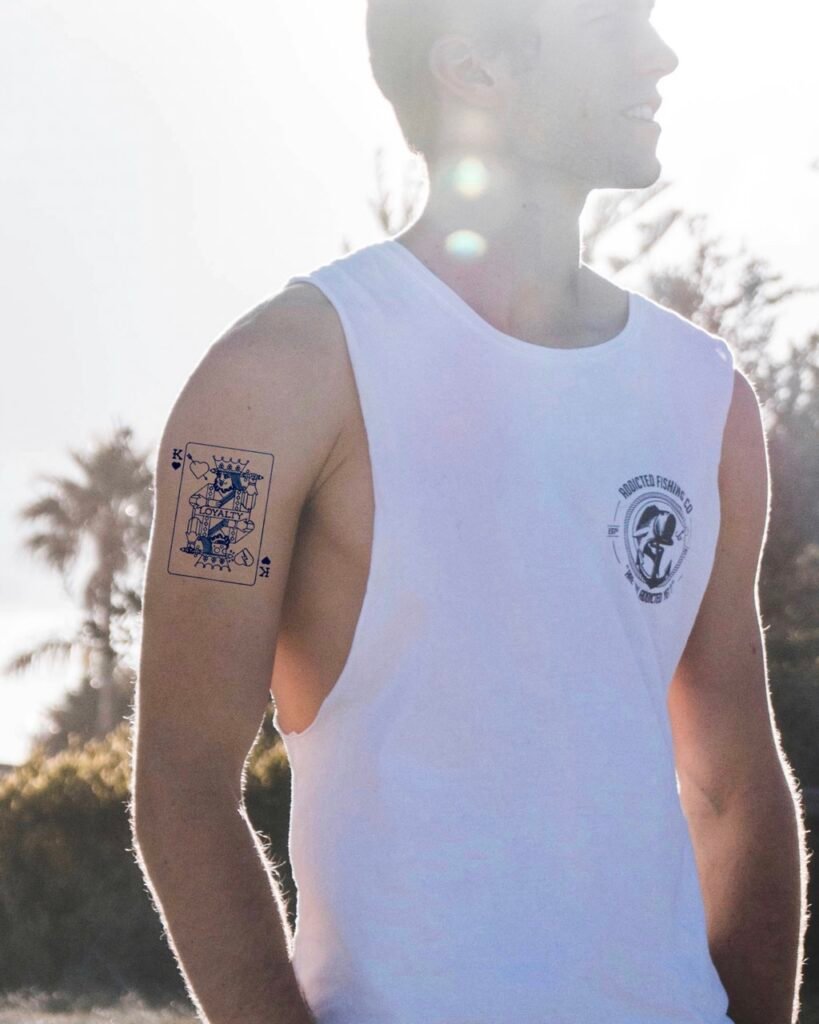 20 medium king card ace temporary tattoo jagua genipin body art inkbox