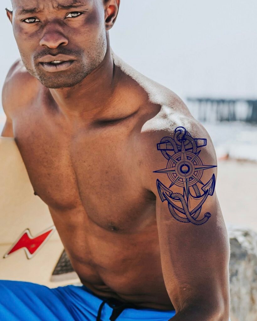 28 large anchor temporary jagua genipin tattoo