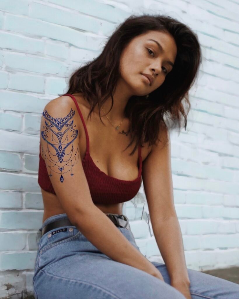 28 large henna mehndi dream catcher jewelry classic temporary tattoo jagua genipin body art inkbox