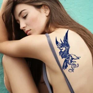 28 large mexican bal eagle snake viper temporary tattoo jagua genipin body art inkbox